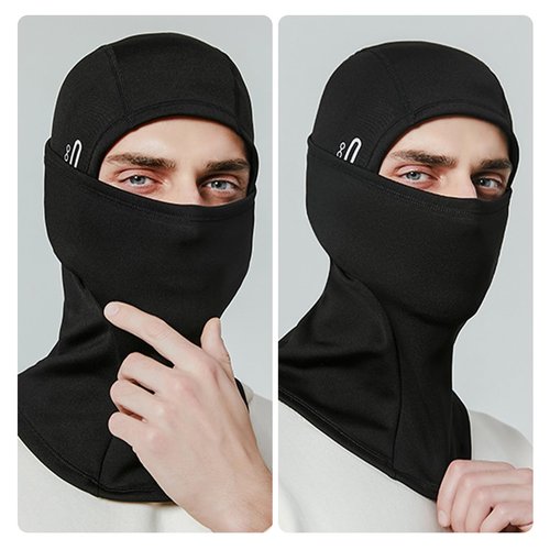 Chasenew Balaclava Ski Face Mask for Men Cold Weather Windproof Thermal Winter Motocycle Shiesty Mask Women Neck Gaiter Husband Gift, Black
