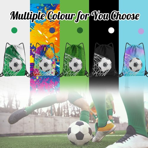 HJKLONE Soccer Drawstring Backpack - Party Favors Team Gifts Bag 1Pcs (Color2)