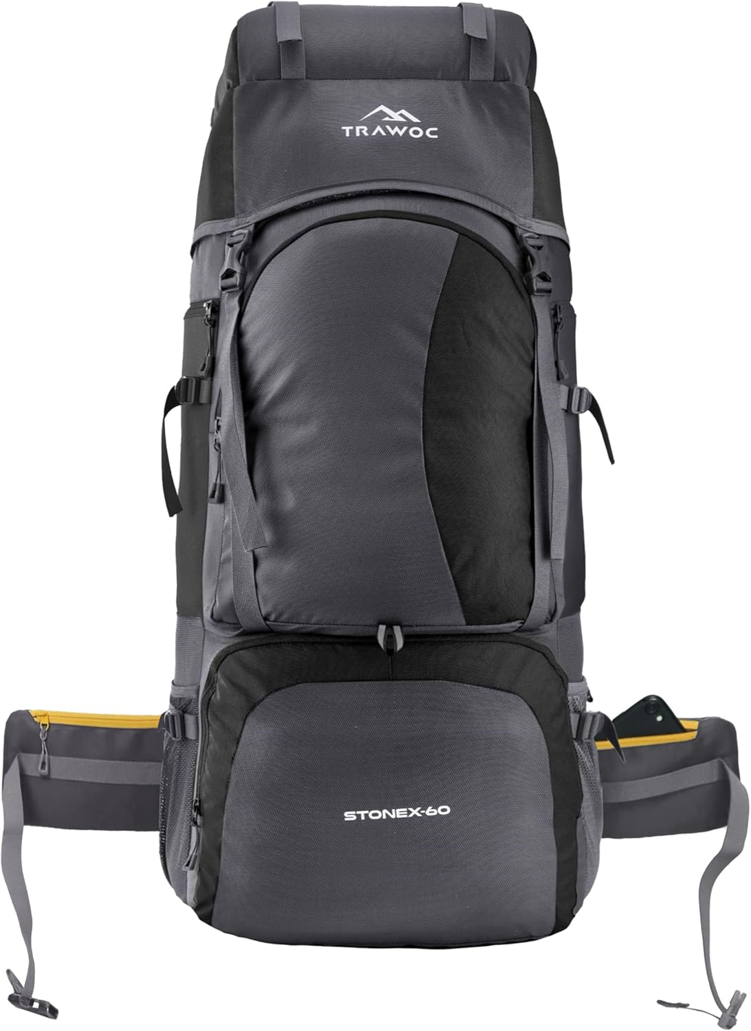 STONEX 60 Ltr Travel Backpack Trekking Rucksack bag for Men & Women Travel Camping Hiking Backpack, Sky Blue