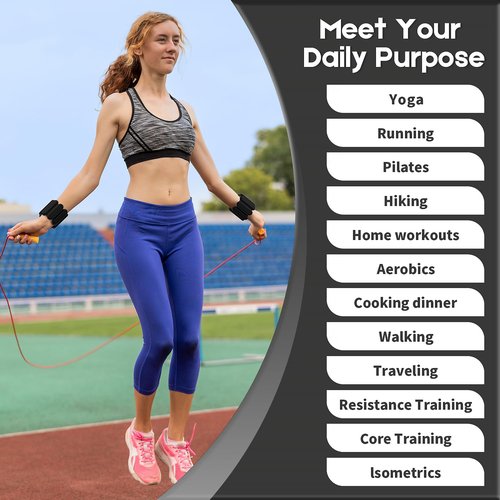 DOOHALO Ankle Weights Wrist Weights for Women Adjustable Arm Leg Weights for Women Weighted Wristbands for Walking Pilates Yoga, Aerobics 2 Pieces in Set 1lb Each