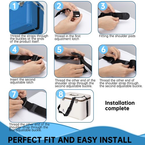Paracord Cooler Strap Compatible with Engel-Adjustable for 13qt & 19qt Coolers,with Shoulder Pad