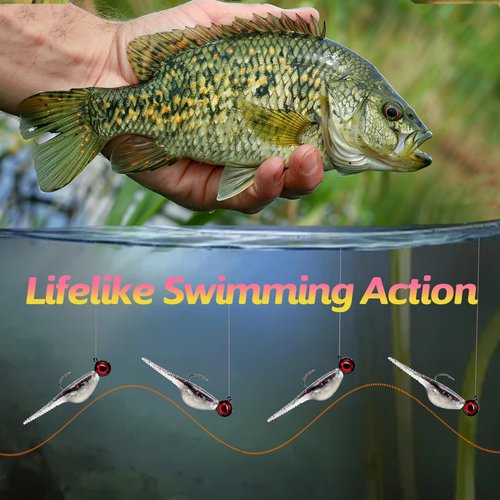 Bombite Crappie Lures Crappie Baits Kit Soft Plastic Lures for Trout Bass Panfish Bluegill 24 Packs