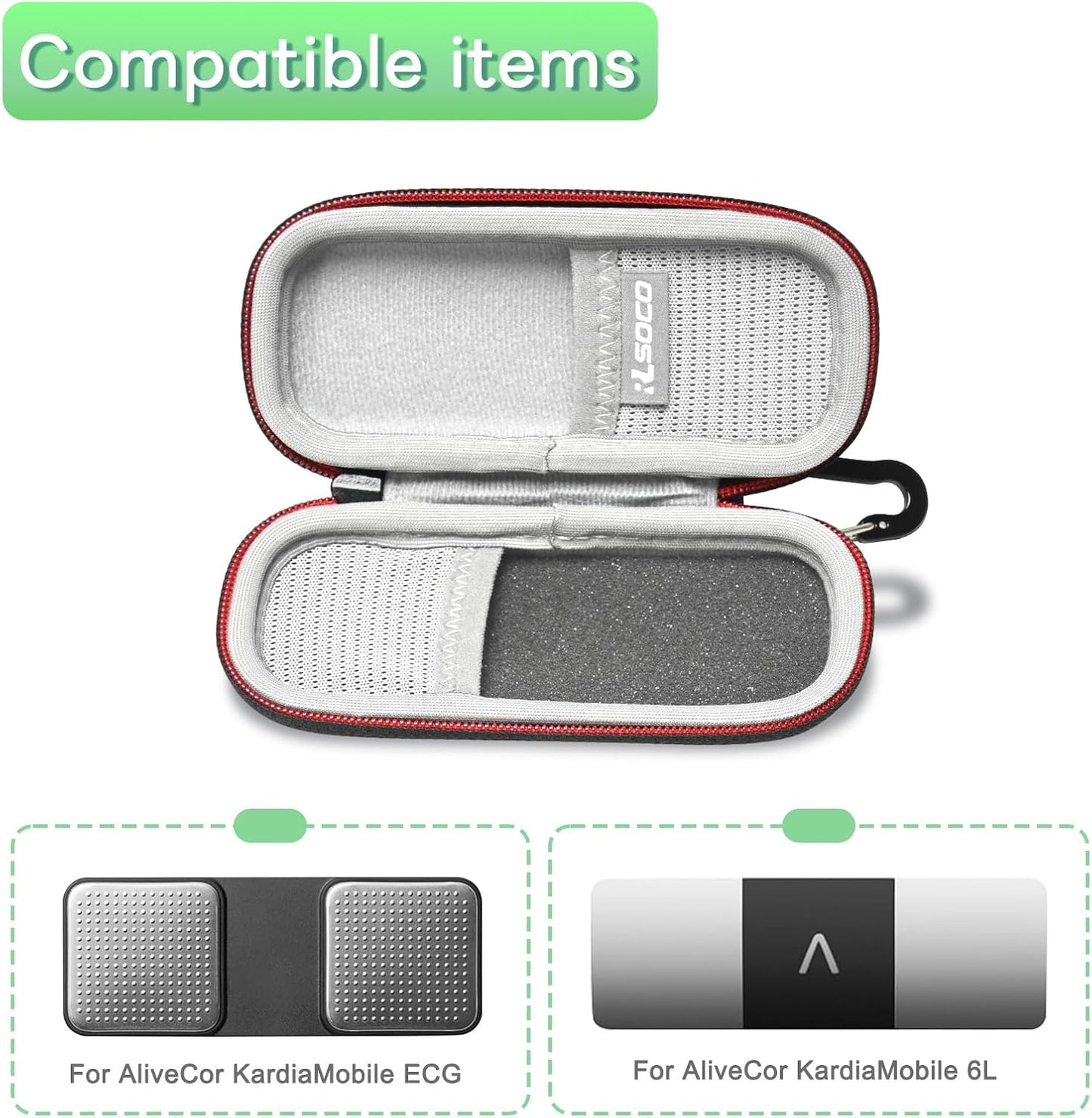 RLSOCO Hard Case for KardiaMobile 6L/6L Max 6-Lead Personal EKG Monitor (Case Only)