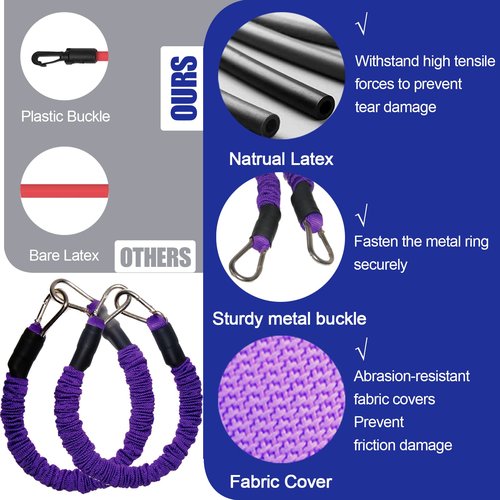 Ankle Resistance Bands with Cuffs for Leg Booty Butt Lift Workout Equipment - Kickbacks Hip Leg Glute Fitness Training Exercise Bands with Ankle Cuffs for Men Women