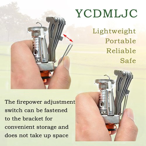 Portable Camping Stove Backpacking Stove, Specialized Hiking Stove Camping Stove with Piezo Ignition Stable Support Wind-Resistance, Camp Stove for Outdoor cooking Camping Hiking Adventure Cooking