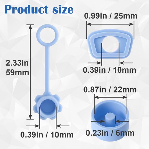CustomyLife 3 Sets Spill Stoppers for 40oz Stanley Quencher H2.0, 10mm Straw Cover Cap, Square Leak Proof Lid, Round Lid Spill Plug, Silicone Leak Stopper Drinking Cup Accessories