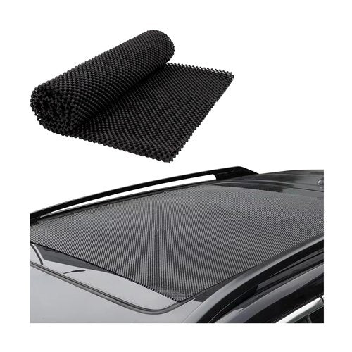 KHGUZ Car Roof Rack Pads, 47" X 40" Vehicle Rooftop Cargo Bag Protective Mat, Non-Slip Automotive Roof Cushioned Protection Layer Accessories, Universal for SUV, Sedan, Truck (Black)