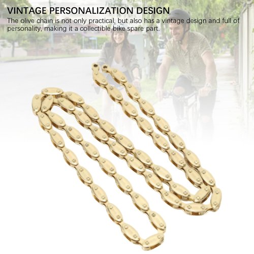 Tbest Chain, High Strength Steel 100 Link Single Speed Chain Replacement for Fixed Gear for BMX