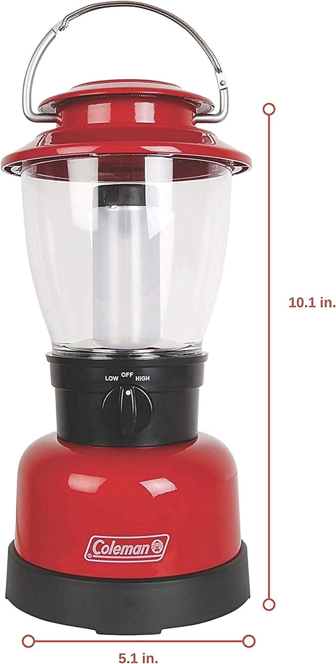 Coleman 4D Battery-Powered Personal LED Lantern, Water & Impact-Resistant with Carabiner Handle, Shines Up to 700 Lumens, Outdoors Camping Essentials
