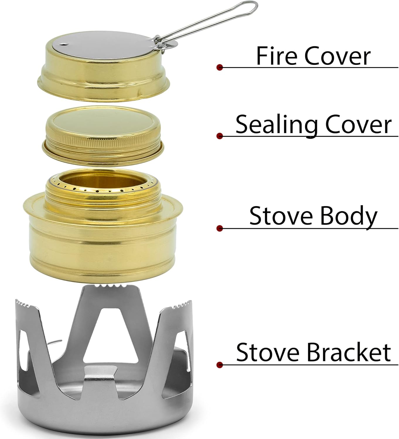 Outdoor Mini Portable Alcohol Stove Burner for Backpacking Hiking Camping Survival - Gray