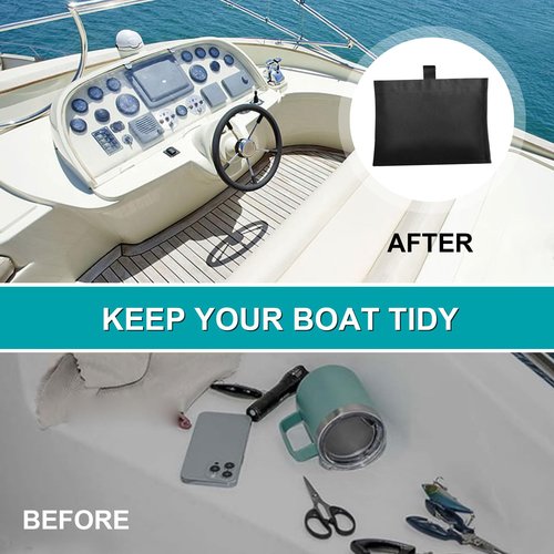 Boat Organizers and Storage Bag for Fishing Kayaking Boating Climbing Cycling Camping,Small Cargo Pocket Cockpit Pouch Back Seat Storage Organizer for Bed Car Pontoon Boat Phone Accessories Key Holder