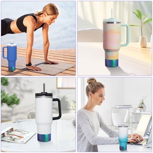 ZWIN Chameleon Gradient Matte Luster Silicone Boot,Silicone Boot Sleeve，Water Bottle Boot Compatible with 12-40oz & Water Bottle and More Bottles with 2.8-3in Base(Emerald)