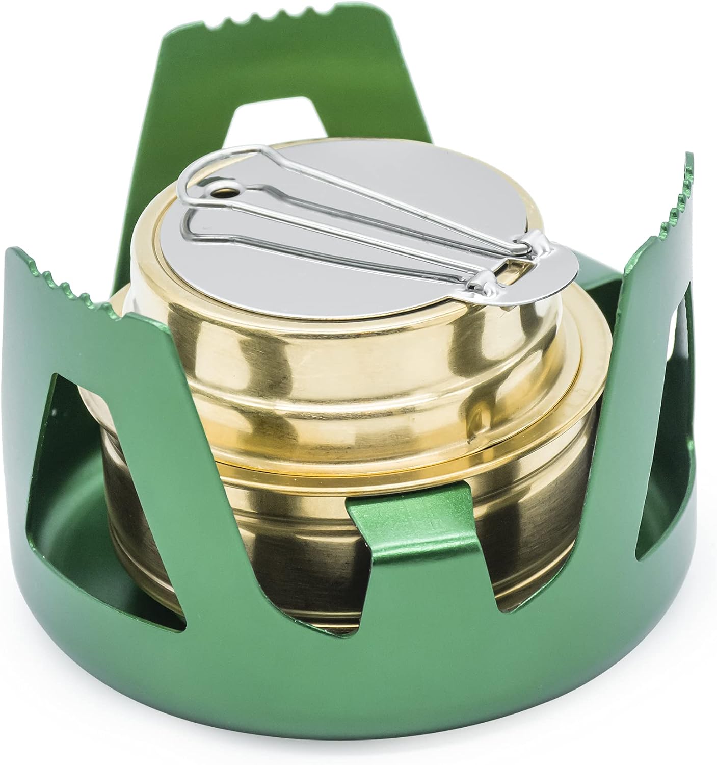 Outdoor Mini Portable Alcohol Stove Burner for Backpacking Hiking Camping Survival - Gray