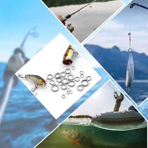 Natufish Fishing Split Rings - 99/100Pcs Stainless Steel Lure Ring for Link Fishing Hooks Heavy Duty Saltwater Terminal Tackle Connector (1#_33lbs_99pcs_Silver)