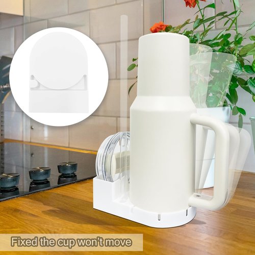 WORBSS Silicone Drying Rack for Stanley Cup 20 30 40oz Tumbler for Hydro Flask for Simple Modern Trek, Drain Rack Accessories for Water Bottles Tumblers Cups Mugs Glasses ,or Straw and Cup Lid