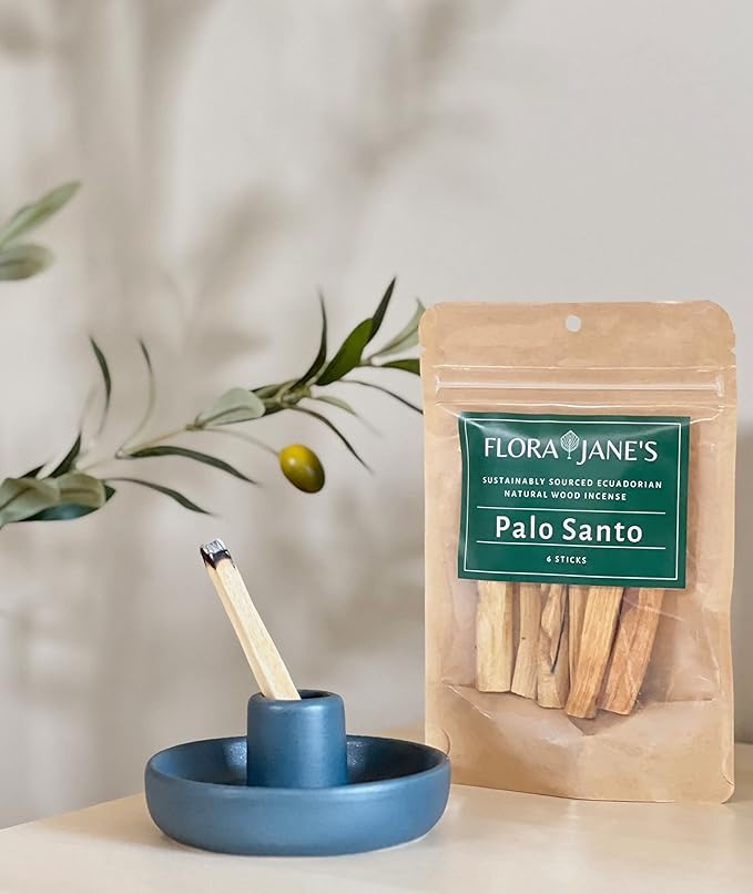 Palo Santo Sticks - High Resin Smudging 6-Pack, Sustainably Harvested from Ecuador, 100% Natural, Resealable Pouch