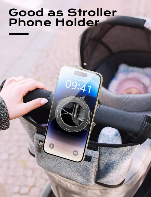 TAZENI Fit Magsafe Water Bottle Gym Stroller Phone Holder Strap Magnetic Phone Holder for Stroller Gym Accessories for Stanley Owala Yeti Hydrojug 10-60oz Tumbler Adjustable for iPhone & Android