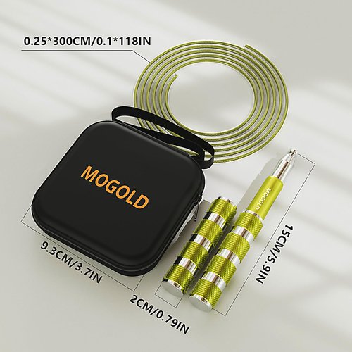 MOGOLD Speed Jump Rope for Crossfit & Boxing - Adjustable Length Skipping Rope with Durable PVC Cable for Men Women - Home & Gym Workout