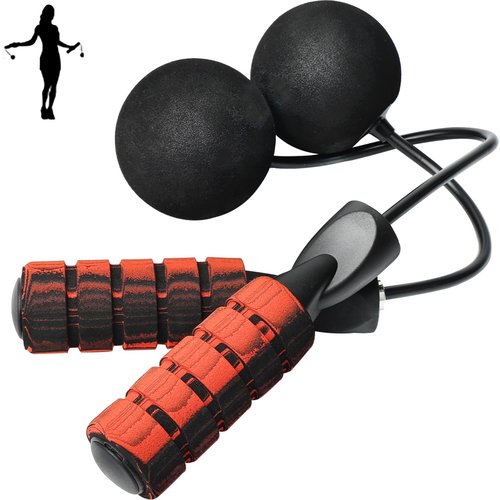 Cordless Jump Rope for Fitness with Indoor Jumping Rope Weighted Ropeless Skipping Jump Rope for Men Women Kids High-Speed Rope Skipping for Narrow Space Fit Weight Loss and General Workouts