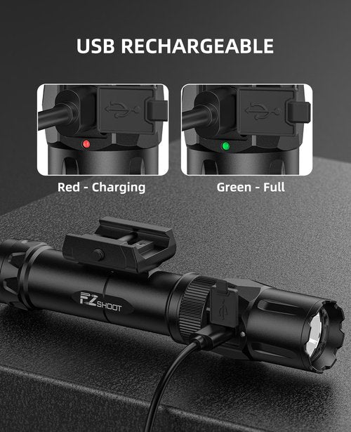 EZshoot 2500 Lumens Tactical Laser Light Combo for Rifle Compatible with Picatinny with Magnetic Remote Switch, Ar Light Laser Combo with Strobe Mode, Tactical Flashlight for Home Defense, Hunting
