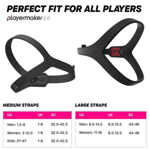Playermaker 2.0 Smart Soccer Tracker for Cleats, 25+ Technical & Physical Soccer Training Metrics, 12 Month Access to Playermaker Technology App, Next-Level Precision Beyond GPS Trackers, Medium