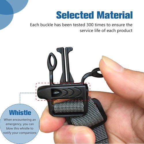 BufferABC Backpack Chest Straps 2 Pack Heavy Duty Adjustable Sternum Strap for Backpacks Universal Chest Belt with Quick Release Buckle for Hiking and Outside Travel (Black Gray)
