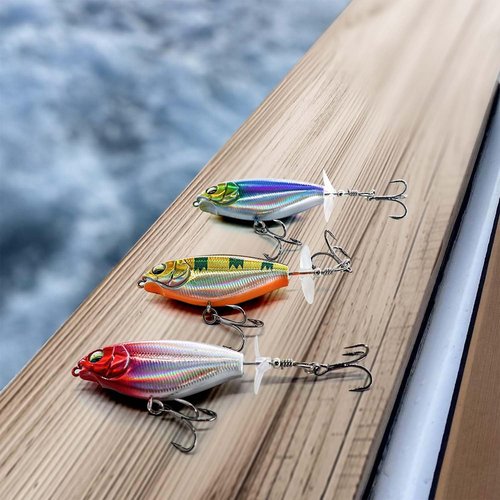 Top Floating Swimming Water Bass Fishing Lures,Fishing Lures with Propellers,Gifts for Men - Fishing Tools & Fishing Bait & Catfish Bait & Trout Lures & Swimbait (Set-1)