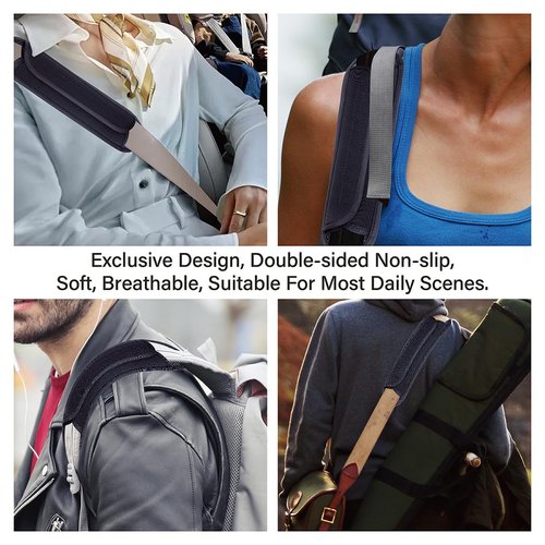 UOZL Universal Shoulder Pad for Bags Non-Slip Thick Enhance The Comfort and Stability of Shoulder Bags, Messenger Bags, Backpacks and Belts - Perfect for Outdoor Sports Enthusiasts(Black)