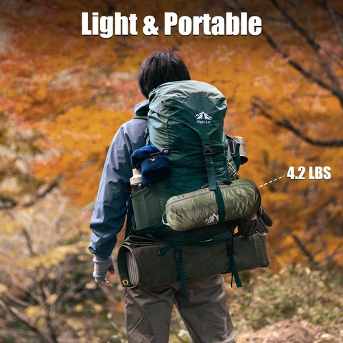Night Cat Camping Hammock Tent: Lightweight Portable 4 in 1 Hammock with Rain Tarp and Mosquito Net for Hiking Jungle Outdoor Green