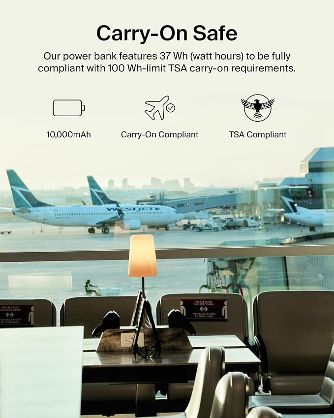 Belkin Portable Charger, Power Bank 10000 mAh, 23W w/Integrated Lightning Cable & USB-C Cable - iPhone Charger Battery Pack for Apple iPhone 16, 15, 14, Galaxy S25, Pixel 9, Travel Essentials - Blue
