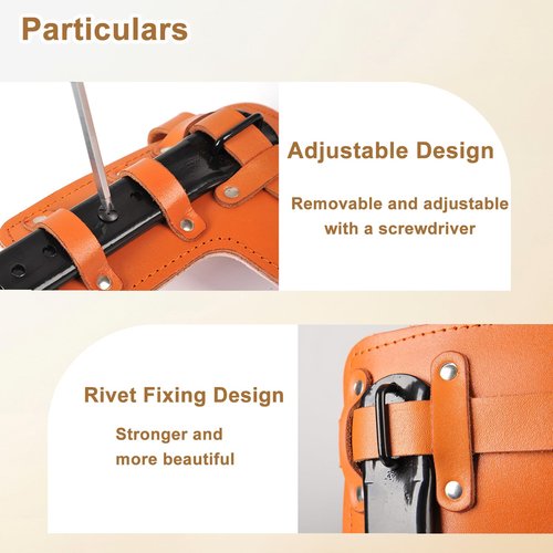 Tree Climbing Spikes,Upgrade Leather Tree Climbing Gear Set,Adjustable Tree Climbing Gear with Cattle Hide Leggings Straps,Tree Climbing Kit for Climbing Trees, Picking Fruit,Tree Trimming,Hunting
