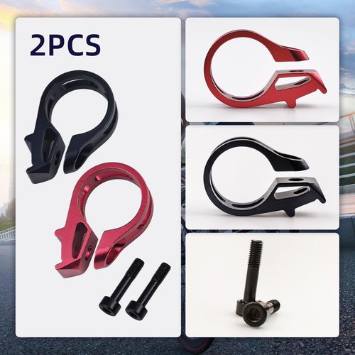 2Pcs Bicycle Shifters Clamp, 22.2mm Aluminum Alloy Bike Trigger Clamp with Screw, Mountain Bike Shifters Clamp Compatible with X7 X9 X0 XX XO1 XX1