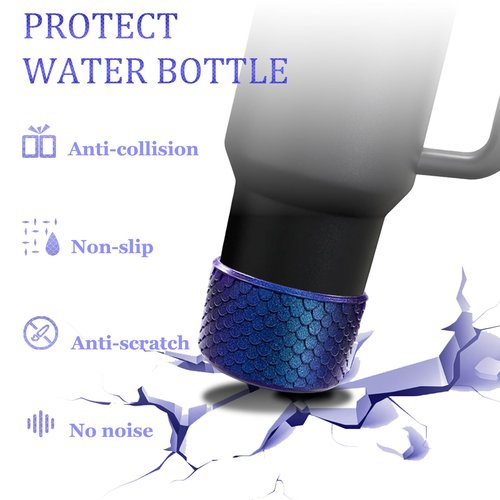 CEDIDJAC Silicone Boot for Stanley Cup 20-40 Oz，for Hydroflask Boot 12-24 Oz，for IceFlow 20-30 Oz,for Owala Tumbler 40 oz,Bottom Protector for Stanley Boot for Stanley Cup Accessories (Navy Purple)
