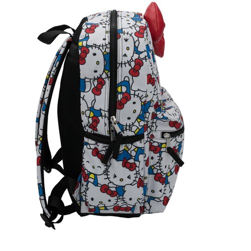 AI ACCESSORY INNOVATIONS Hello Kitty Kawaii Backpack, 16” Allover Print with 3D Iconic Hello Kitty Bow