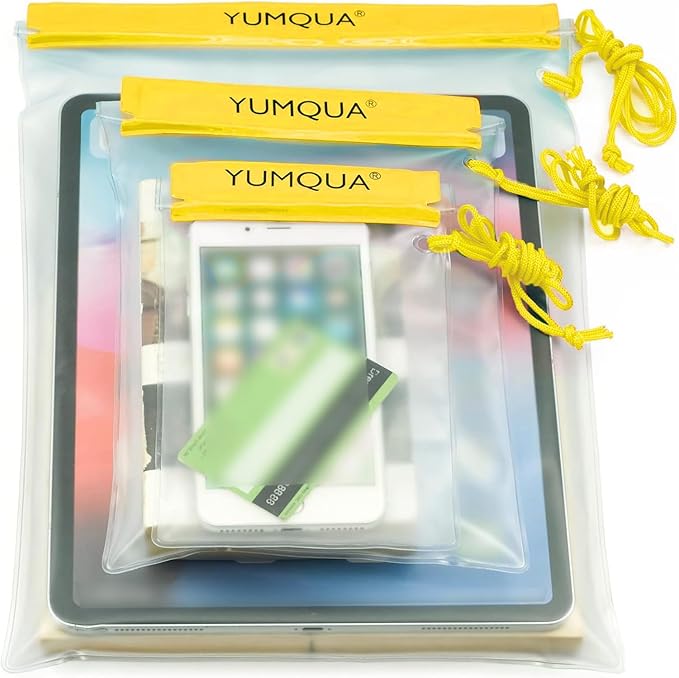 Clear Waterproof Bags, Water Tight Cases Pouch Dry Bags for Camera Mobile Phone Maps Pouch Kayak Military Boating Document Holder