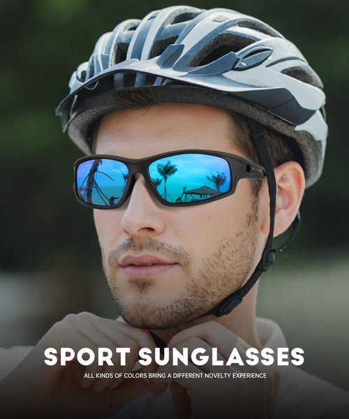 NSSIW Polarized Sunglasses-for-Men-Women Sports Mens-Sunglasses: Wrap Around Sun Glasses UV400 Running Fishing Golf