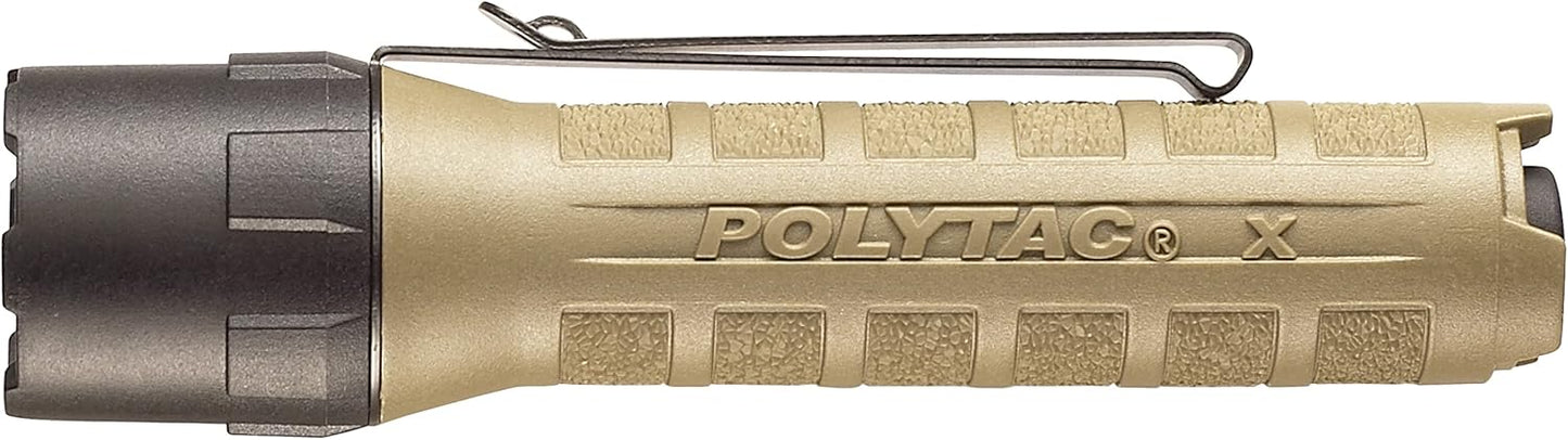 Streamlight 88610 PolyTac X USB 600-Lumen Multi-Fuel Professional Tactical Flashlight, Clear Retail Packaging, Black