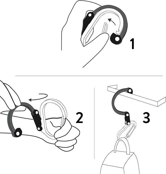 GEAR AID HEROCLIP Carabiner Gear Clip and Hook (Mini) for Travel