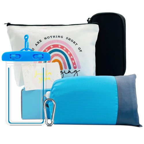 ainifv Beach Lover Gifts for Women, 4 in 1 Gifts for Beach Lovers, Beach Themed Gifts, Ocean Lover Gifts, Kit for Men Friends Including 78.7" x 82.7" Beach Blanket