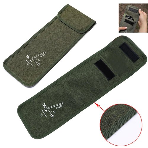 DraCra 2 Pack Tent Stakes Bag Camping Spikes Pegs Storage Organizer Sleeve Holder Protector Pouch Pocket for 8''-12'' Steel Nails Stake Ground Anchors Hammer Tents Camp Canopy Outdoor Hiking