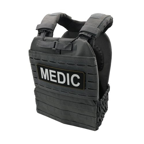 uuKen Medic Patch PVC Black and White Medic Patches 8.5×3 inches for Bag Backpack Vest Jacket Clothing Uniform (Black and White, L 8.5"×3")