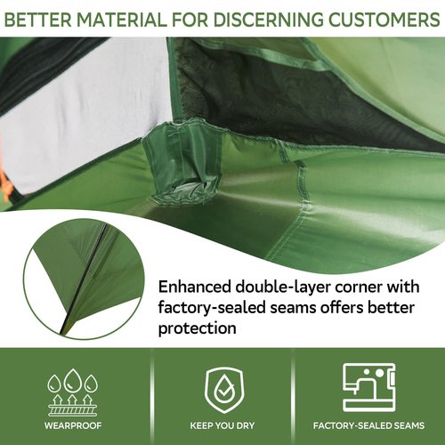 Clostnature Polaris Lightweight Backpacking Tents - 7'3'' x 4'11'' x 3'10'' Camping Tent with Matching Waterproof Tent Footprint, 2 Person Waterproof Tent with Camping Tarp for Outdoor, Hiking