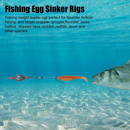5pcs Saltwater Fishing Leaders with 10g,15g,20g,30g,45g,60g Sinkers - Pre-Tied Steel Wire Rigs for Coastal Angling(15g(1/2oz)-5pcs)