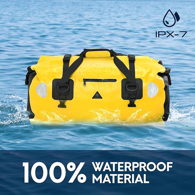 Haimont Waterproof Duffel Bag Roll-top Dry Duffel Bag with Quick-fixed Straps for Motorcycling, Rafting, Boating, SUP, Kayaking, Travel, 50L/70L
