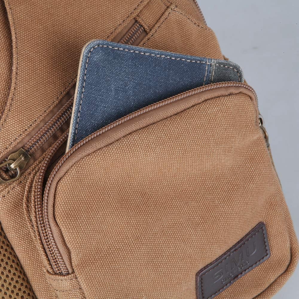 Sling Bag Pack Canvas Shoulder Sling Backpack Small Crossbody Chest Bag for ipad mini