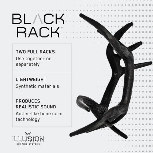 Illusion Systems Extinguisher Deer Call and Black Rack Rattling System - Patented Modislide and Bone-Core Technology - NAHC Approved - Deer Hunting Accessories and Equipment