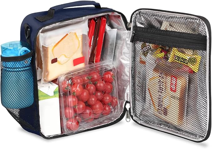 Dinosaur Lunch Box for Kids, Cool Dinosaur Music Lunch Bag for Boys Girls, Reusable Insulated Waterproof Lunch Box with Adjustable Shoulder Strap Thermal Cooler Tote Bag for School Daycare Picnic