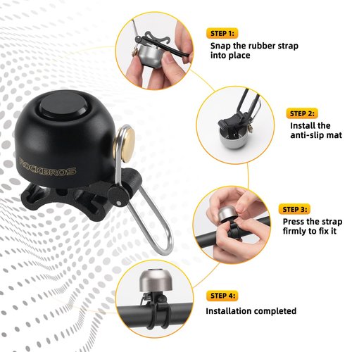 ROCKBROS Bike Bell Classic Bicycle Bell,Loud Sound 100dB Bike Bells for Adults Kids, Fit for 0.87-1.34in Bicycle Handlebars,Road Mountain Bike Accessories