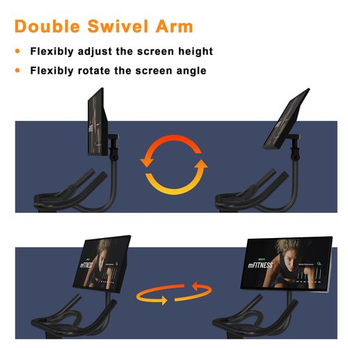NICEDACK Screen Swivel Mount for Peloton Bike, Pivot for Peloton Bikes, 360° Movement Screen Swivel Compatible with Peloton, Adjuster for Peloton Screen Rotating, Swivel Screen Attachment for Peloton