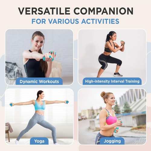 Running Weights for Jogging Walking, Fitness Yaga Hand Weights Dumbbells Set for Body Sculpting & Toning - Maximize Your Calorie Burn (Blue)